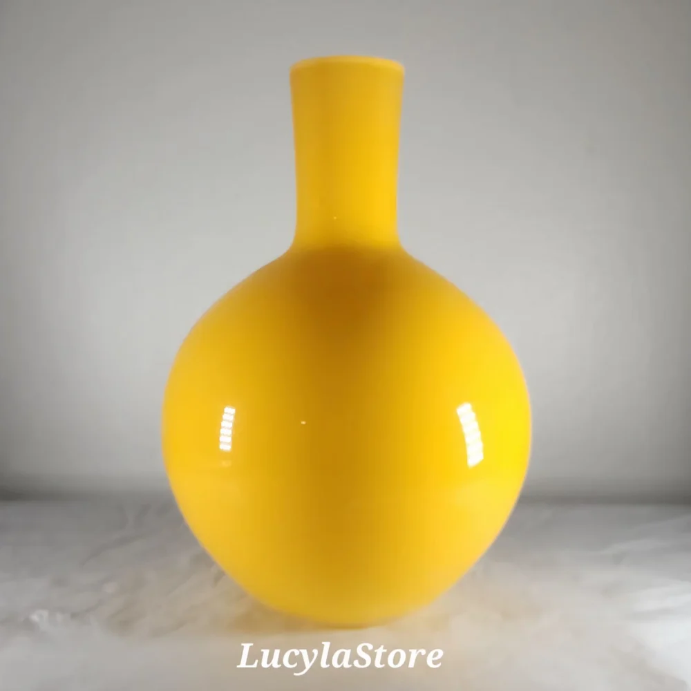 Modern Yellow Globe Ceramic Vase